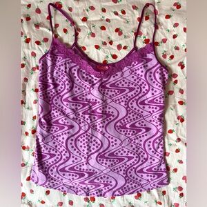 Y2K La Senza Candy Purple Lace Tank Top
